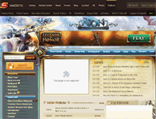 Tablet Screenshot of aion.mmosite.com